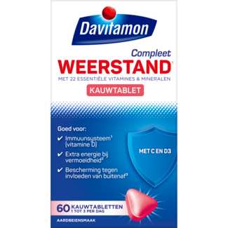 Davitamon Vitamines à croquer résistance complète fraise 60 comprimés à croquer