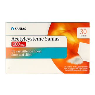 Sanias Acetylcysteine 600mg sachets 3 gram 30 Sachets