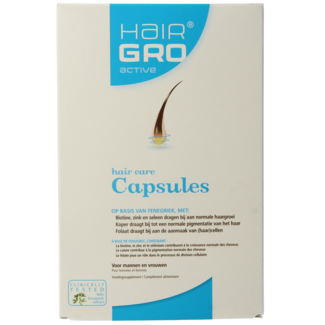 Hairgro Active favorisant la pousse des cheveux 60 gélules