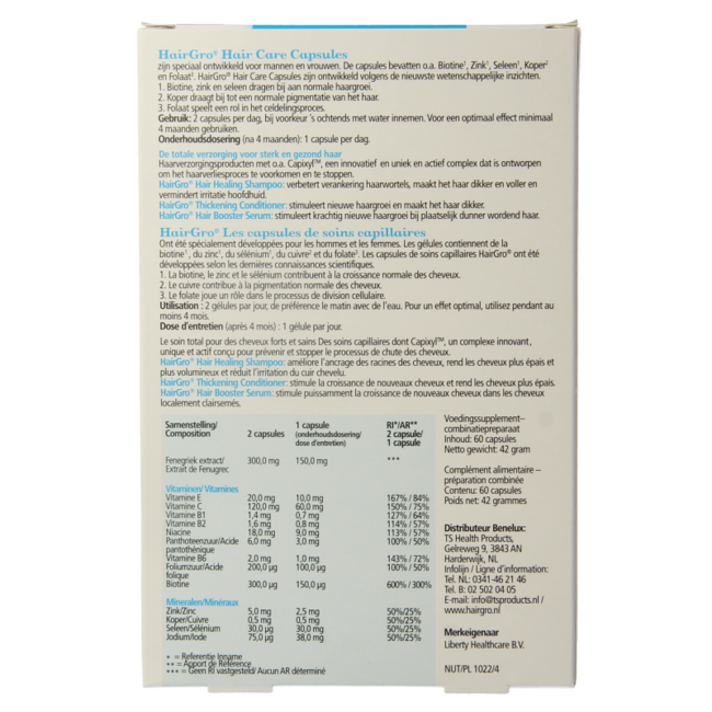 Active stimolatore della crescita dei capelli 60 Capsule