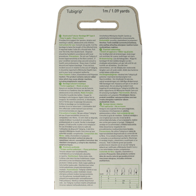 Tubigrip Elastisch buisverband G 1m x 12cm 1524 wit 1 Stuks