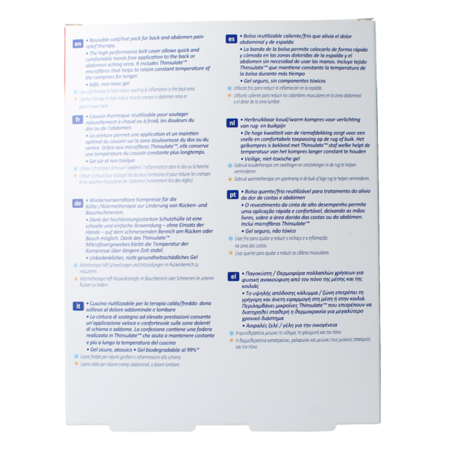 Nexcare Fascia Termica Freddo/Caldo Schiena Addome S/M 1 Pezzo