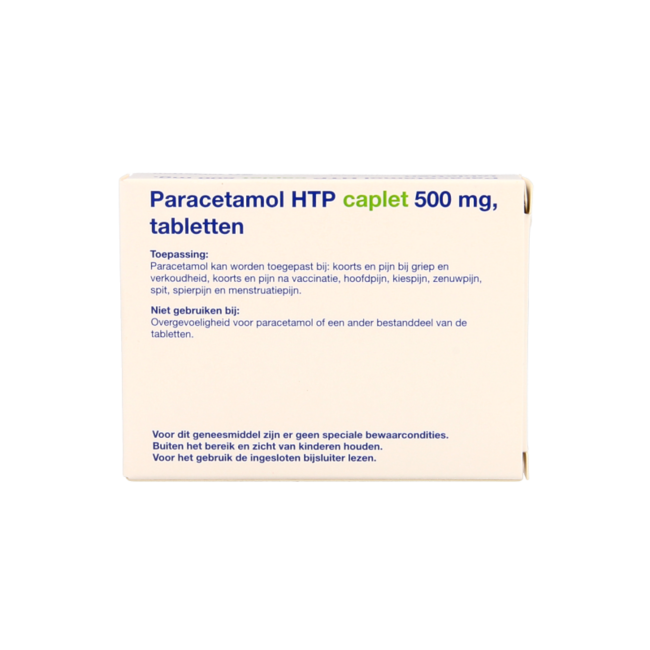 Paracetamol 500mg caplets, 20 tablets