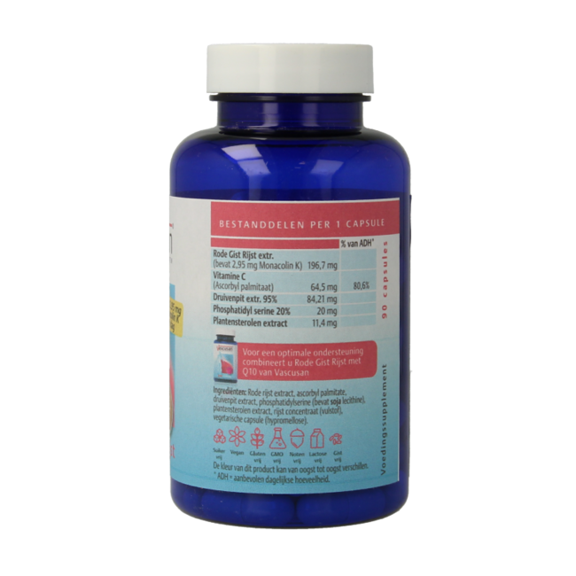 Vascusan Rode gist rijst 90 Capsules