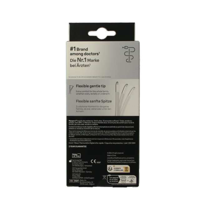 Braun Digital Thermometer PRT1000 1 Piece