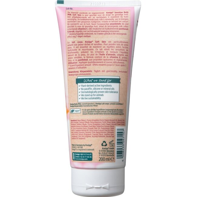 Kneipp Soft skin sensitive body milk aceite de almendras 200 mililitros