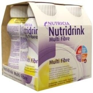 Nutridrink Nutridrink Multi fibre vanille 200ml 4 Stuks