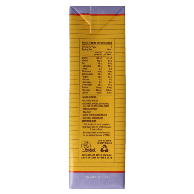 Bonsoy soy drink 1 Litre
