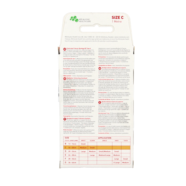 Elasticated Tubular Bandage Size C Skin 1545 1 Piece