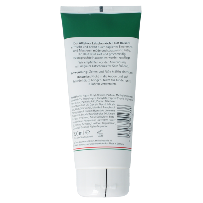 Allgauer Latshen Kiefer Foot Balm allgasan 200 Millilitres