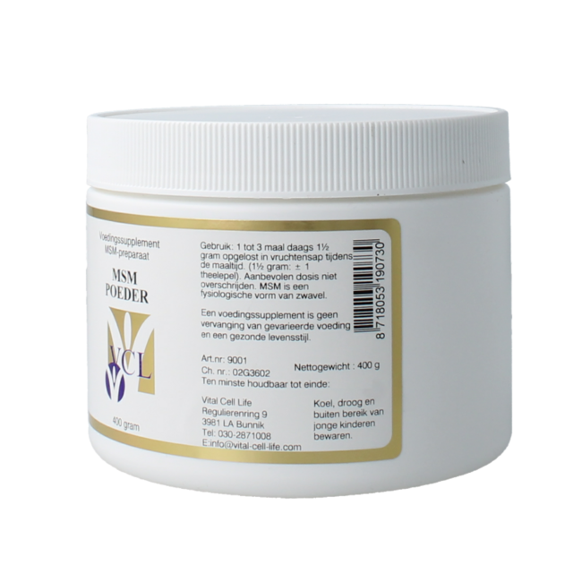 Vital Cell Life MSM en polvo 400 gramos