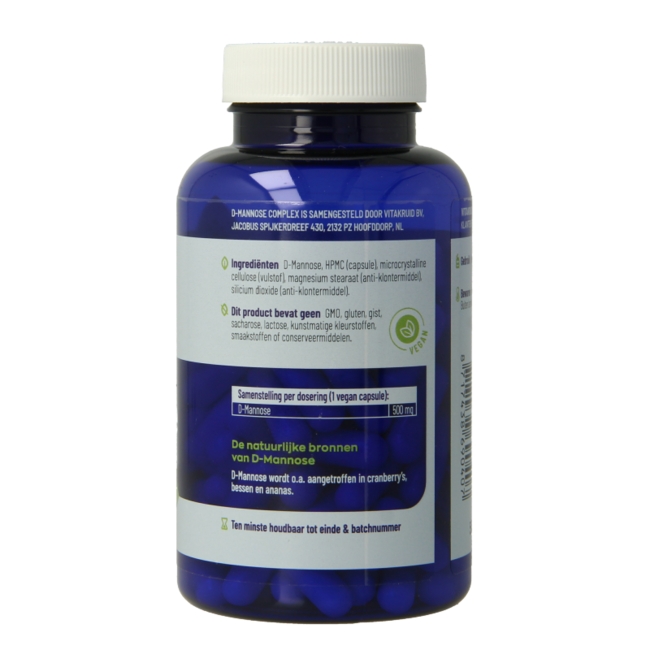 D-Mannose 500 Derived from Cranberry 90 Vegetarian Capsules