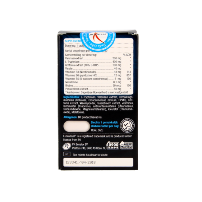 Lucovitaal Melatonin L-Tryptophan 0.1mg 30 Tablets