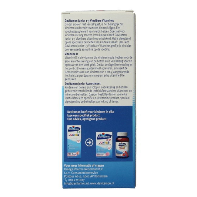 Junior 1+ vloeibare vitamines framboos 100 Milliliter