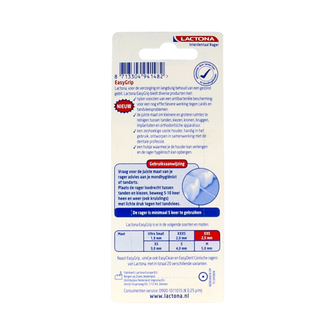 Lactona Easygrip XXS 2500 µm 6 unidades