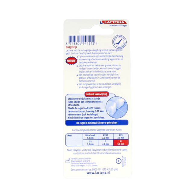 Lactona Easygrip M 5.0mm 6 Pezzi