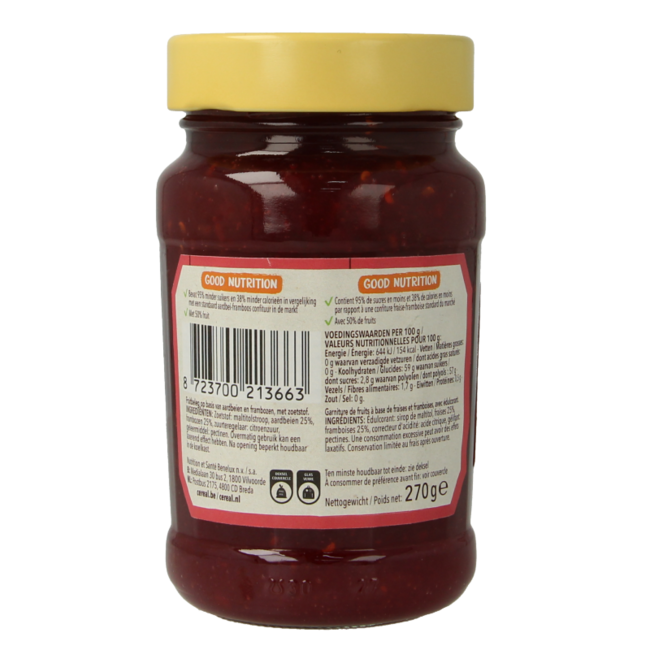 Céréal Fruit fraise framboise sans sucres 270 g