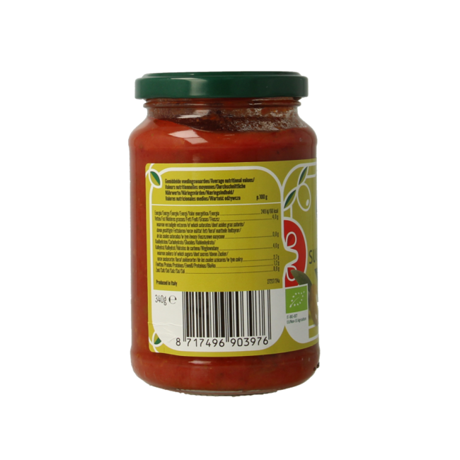Bioidea Salsa de pasta con aceitunas bio 340 gramos
