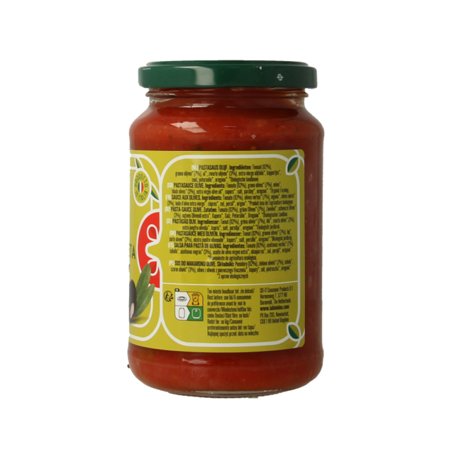 Bioidea Salsa de pasta con aceitunas bio 340 gramos