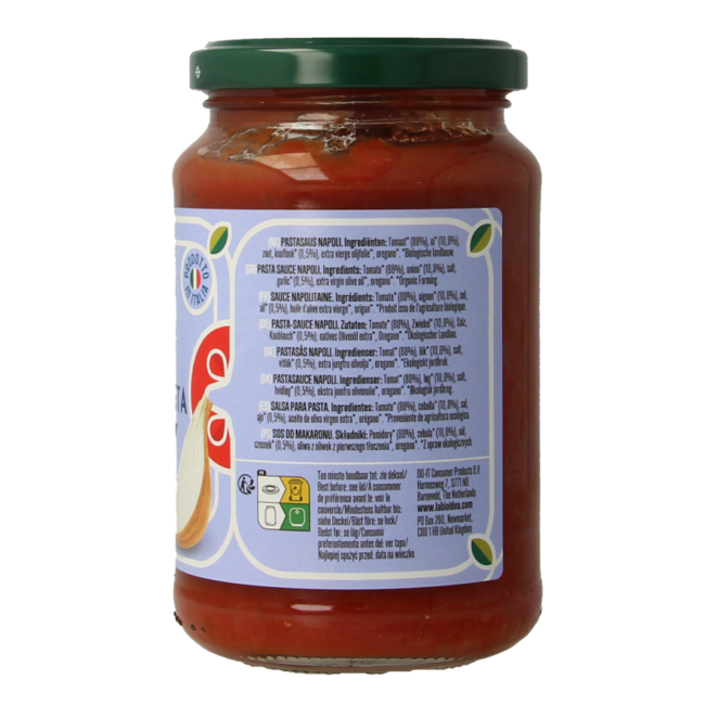 Bioidea Salsa de tomate napoli bio 340 Gramos