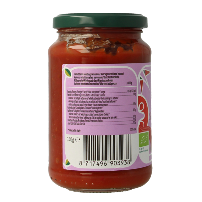 Bioidea Organic Arrabiata Pasta Sauce 340g