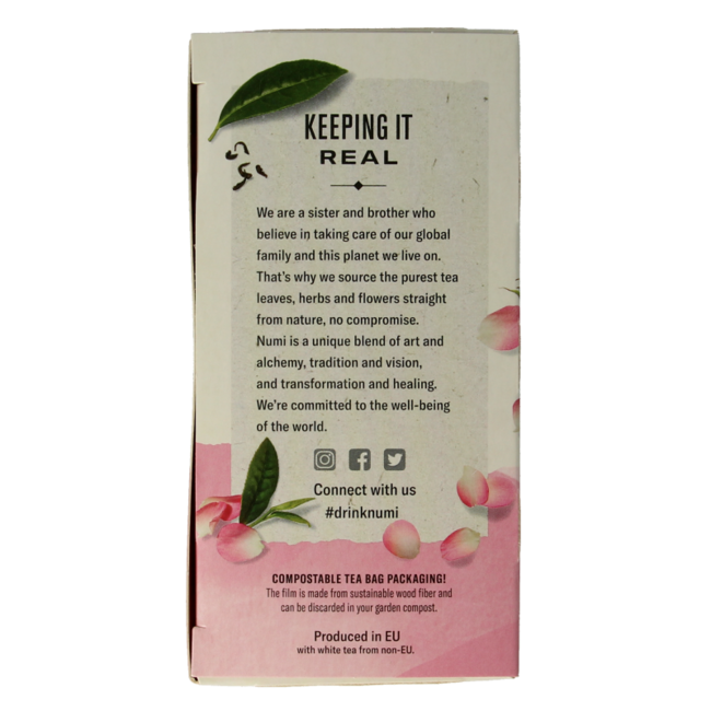 Numi Té blanco white rose bio 18 bolsitas