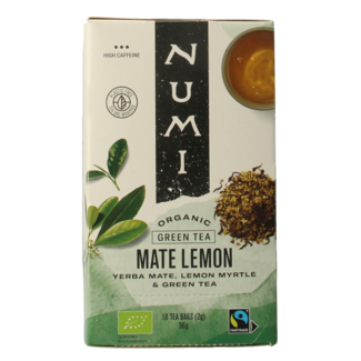 Numi Numi Organic Green Tea Mate Lemon 18 Bags