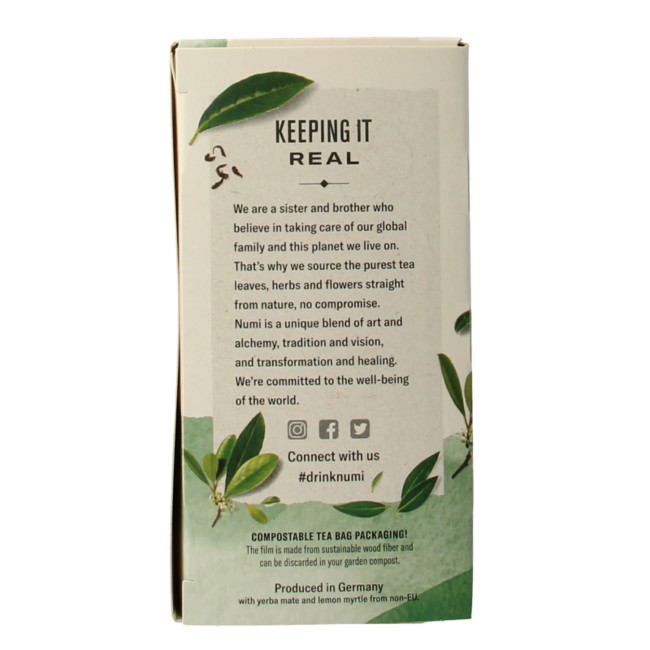 Numi Organic Green Tea Mate Lemon 18 Bags