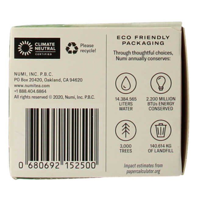 Numi Organic Green Tea Mate Lemon 18 Bags