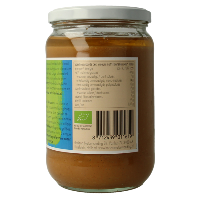 Erdnussbutter mit Meersalz, Bio, 650 Gramm