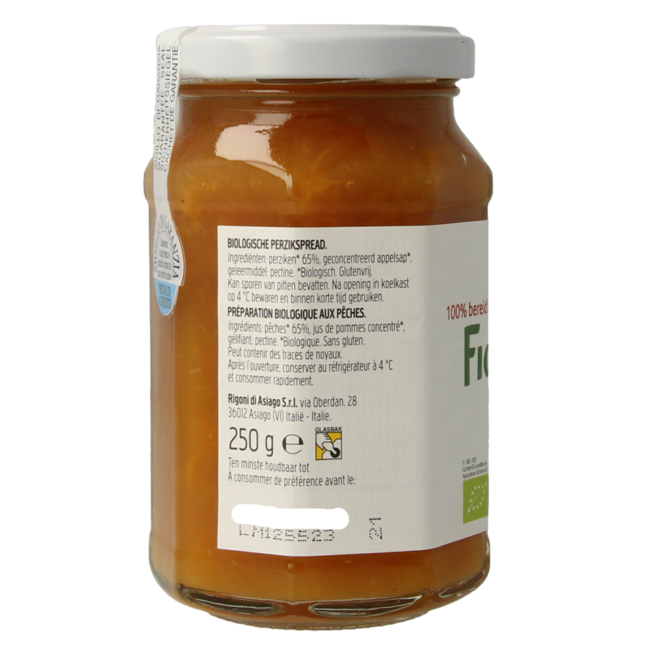 Organic Peach Jam 250 Gram