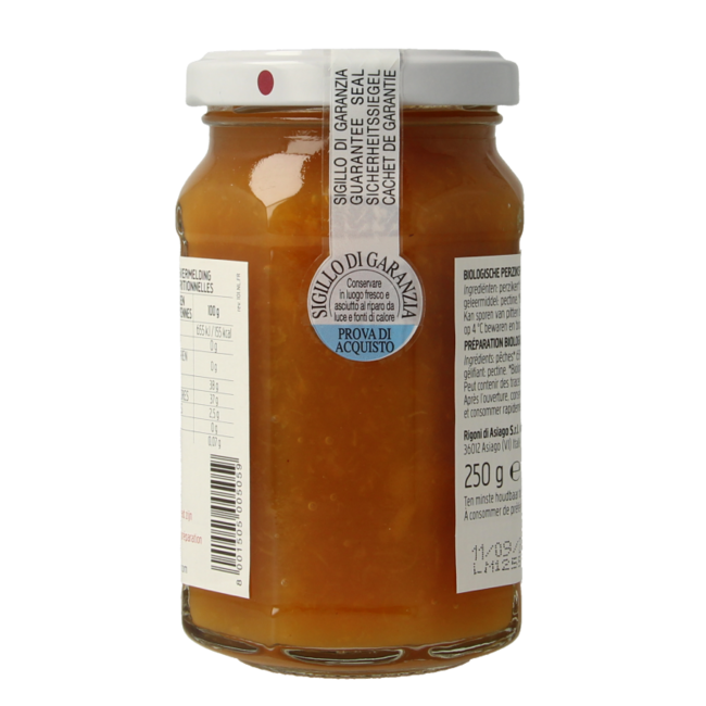 Confiture de pêches bio 250 g