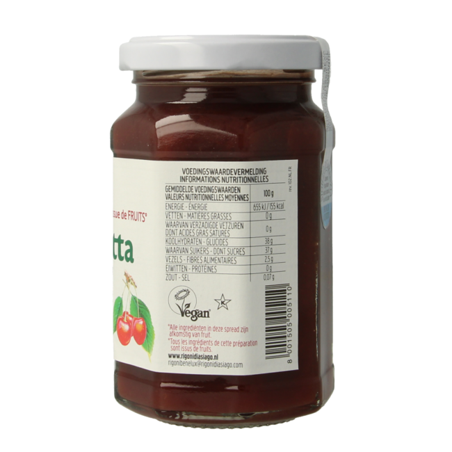 Mermelada de cereza bio 250 gramos
