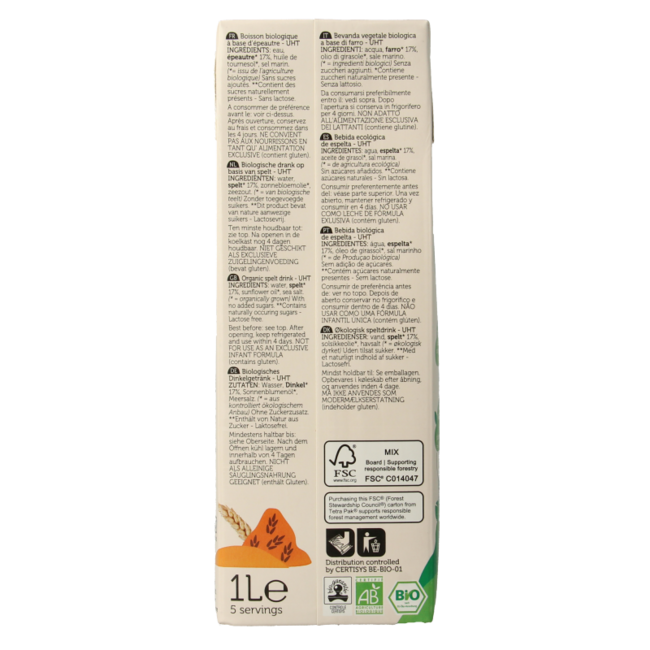 Lima Spelt drink natural bio 1 Liter