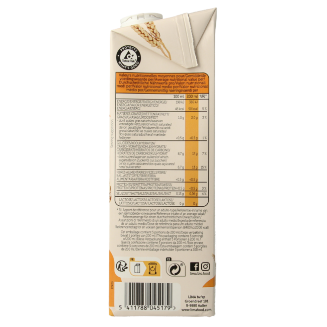 Lima Dinkel Drink Natur Bio 1 Liter