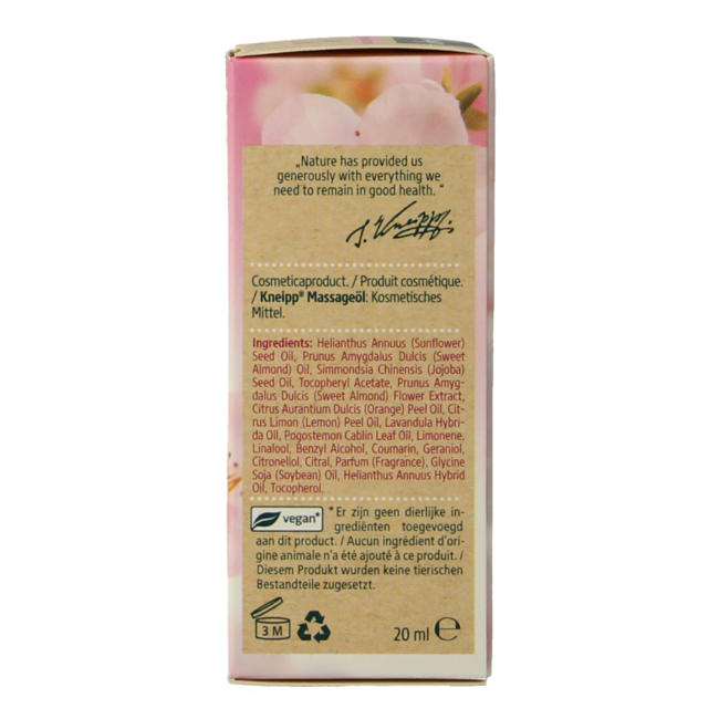 Kneipp Massage Oil Almond mini 20 Millilitres
