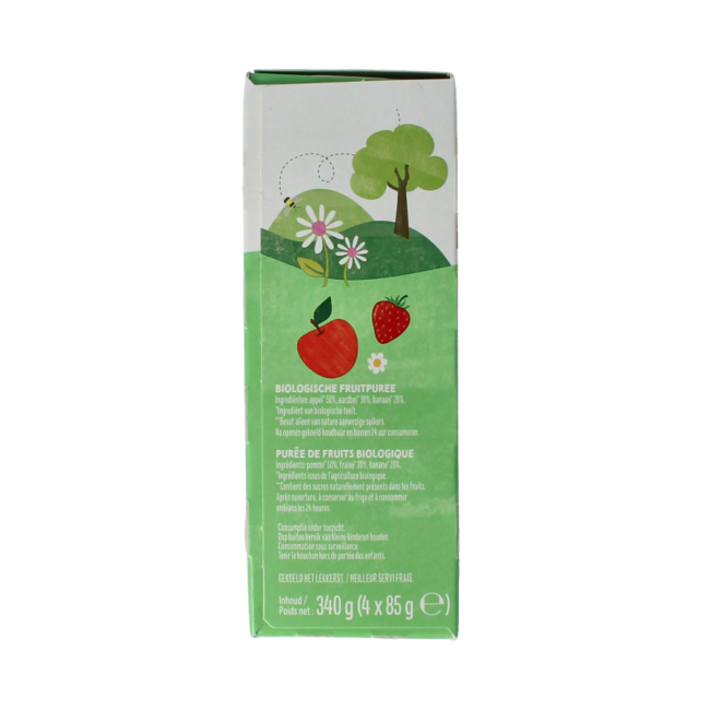 Puré de frutas manzana/fresa bio 4 unidades