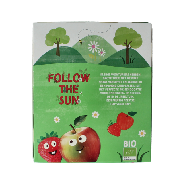 Organic apple/strawberry fruit pouch 4 pieces