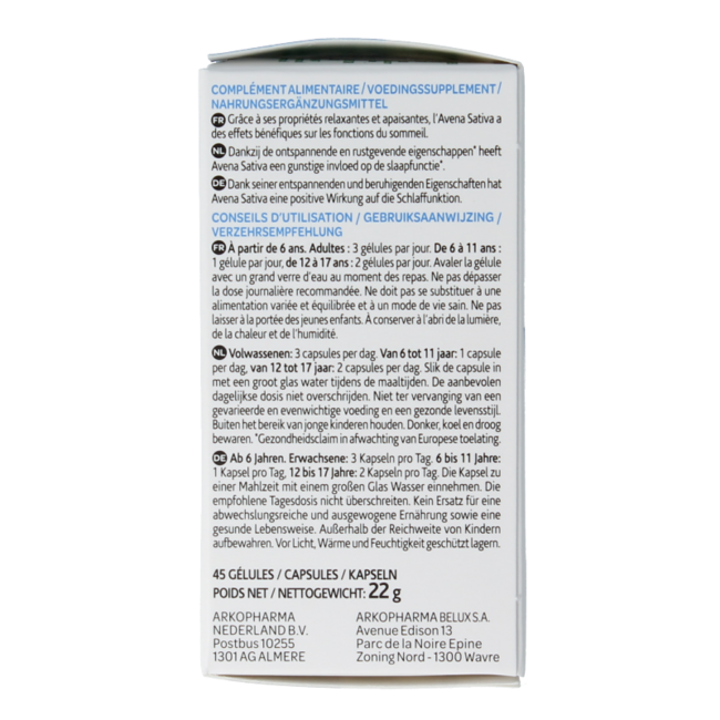 Arkocaps Avena sativa organic 45 Capsules