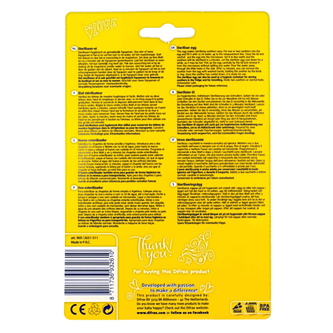 Sterilising Egg Assorted 1 Piece