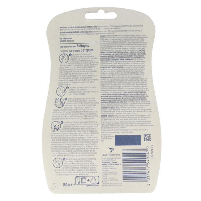 Veet In-shower hair removal cream for sensitive skin 150ml