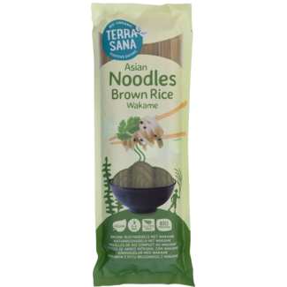 TerraSana TerraSana Brown rice noodles with wakame organic 250 Gram
