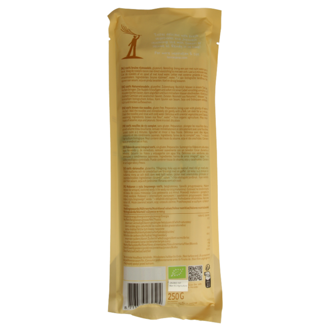 Fideos de arroz integral bio 250 gramos