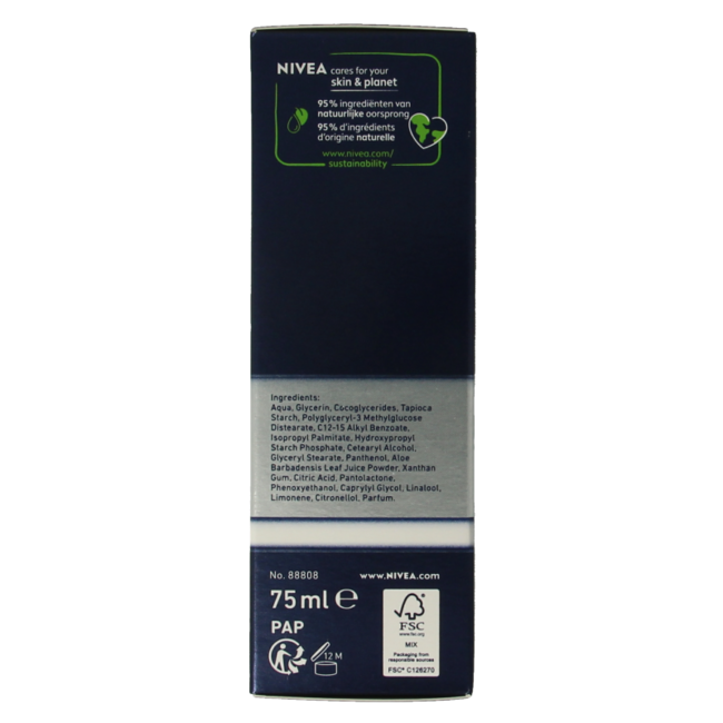 Men's face cream moisturising 75 Millilitres