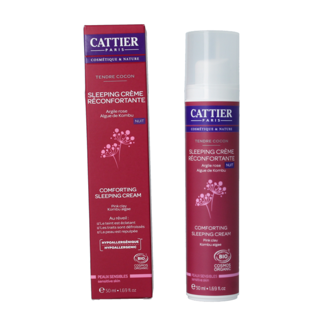 Cattier Nachtcreme kalmerend gevoelige huid 50 Milliliter
