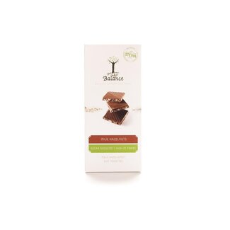 Balance Balance Choco tablette de chocolat au lait et noisettes à la stévia 85 g