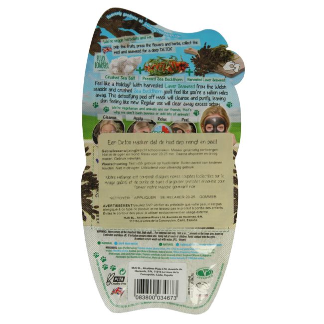 Montagne 7th Heaven face mask black seaweed 10 Millilitres
