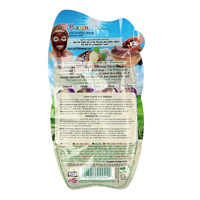 Masque visage Montagne 7th Heaven Chocolate Mud 20 g