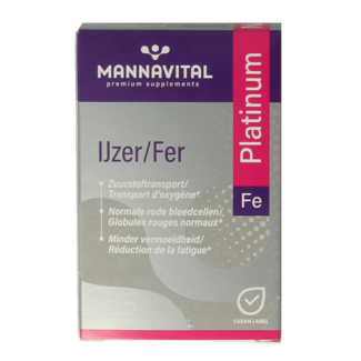 Mannavital IJzer platinum 60 Cápsulas vegetarianas