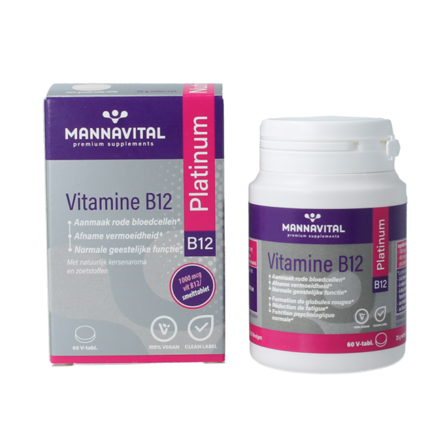 Mannavital Vitamine B12 platinum 60 comprimés